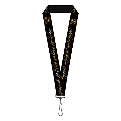 Schlüsselband Der Herr der Ringe Ein Ring Inschrift Schwarz Gold, Der Herr der Ringe von Buckle-Down