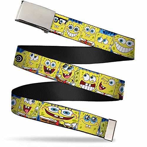 SpongeBob SquarePants Herren Buckle-Down Web Belt Spongebob 1.25" Grtel, Mehrfarbig, 3 cm Breit-Passt Oben-107 cm Pant Größe SpongeBob SquarePants Herren Buckle-Down Web Belt Spongebob 1.25" Grtel, Mehrfarbig, 3 cm Breit-Passt Oben-107 cm Pant Größe von Buckle-Down