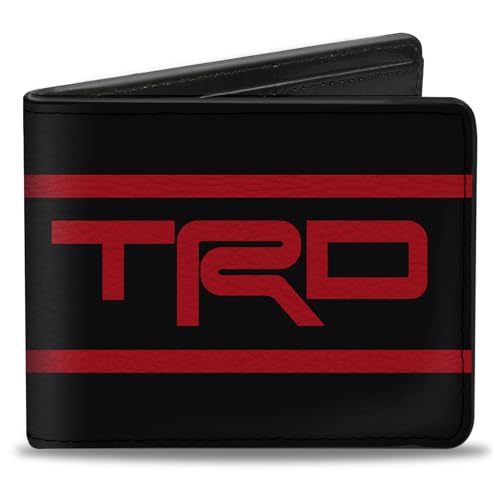 Toyota Wallet Bifold Toyota Racing Development TRD Logo Stripe Schwarz Rot Veganes Leder von Buckle-Down