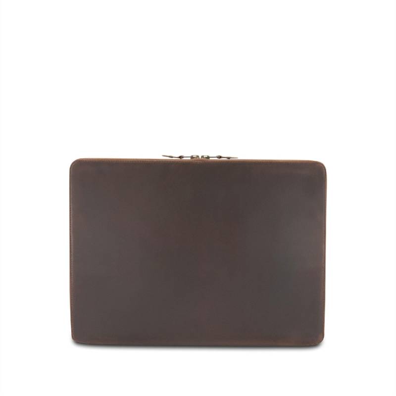 Buckle & Seam - Buckle & Seam Leder Dokumentenmappe Ralph - Braun / Dots Koffer24 von Buckle & Seam