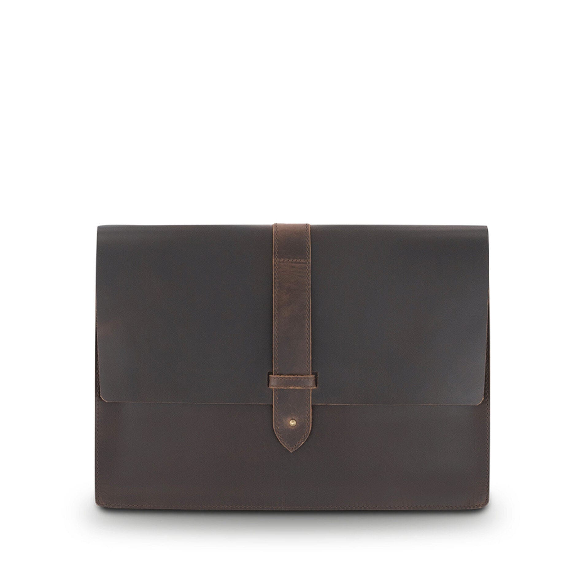 Buckle & Seam - Buckle & Seam Leder Laptop Sleeve Aspen 15 Zoll - Braun Koffer24 von Buckle & Seam