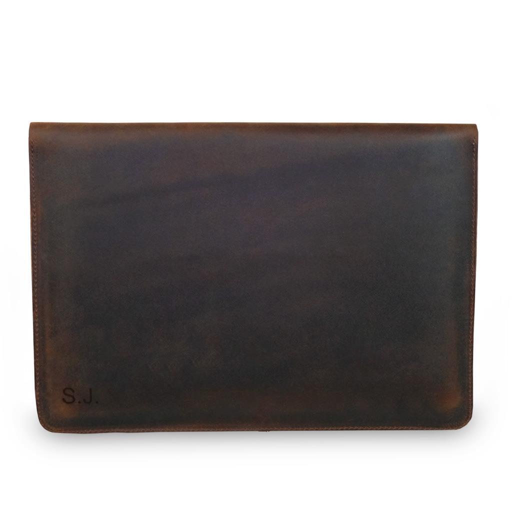 Buckle & Seam - Buckle & Seam Leder Laptop Sleeve Terra 13 Zoll - Braun Koffer24 von Buckle & Seam