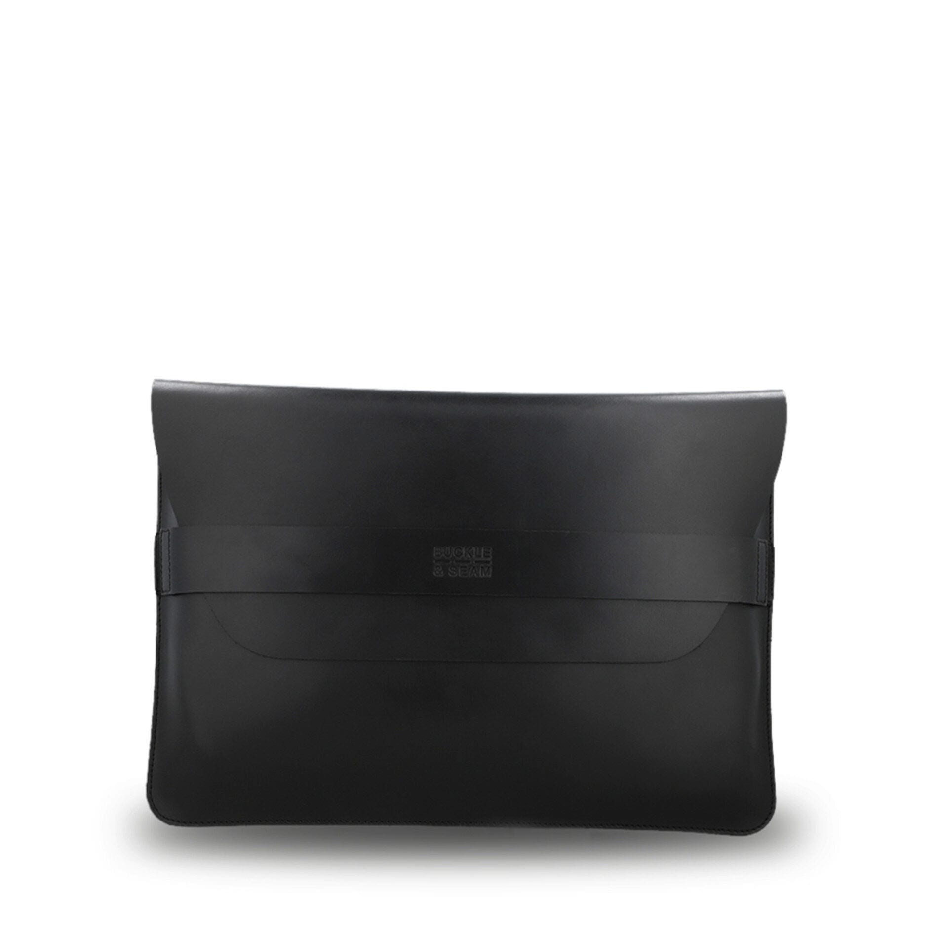 Buckle & Seam - Buckle & Seam Leder Laptop Sleeve Terra 13 Zoll - Schwarz Koffer24 von Buckle & Seam