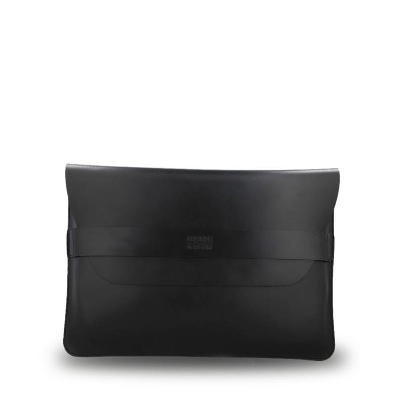 Buckle & Seam - Buckle & Seam Leder Laptop Sleeve Terra 13 Zoll - Schwarz Koffer24 von Buckle & Seam