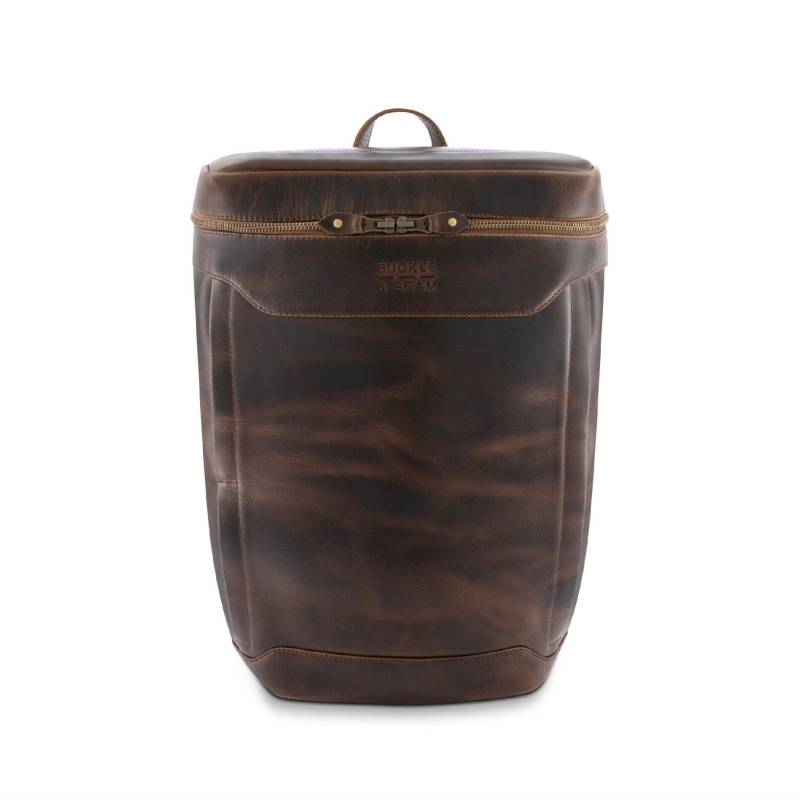 Buckle & Seam - Buckle & Seam Leder Rucksack Siwa - Braun / Dots Koffer24 von Buckle & Seam