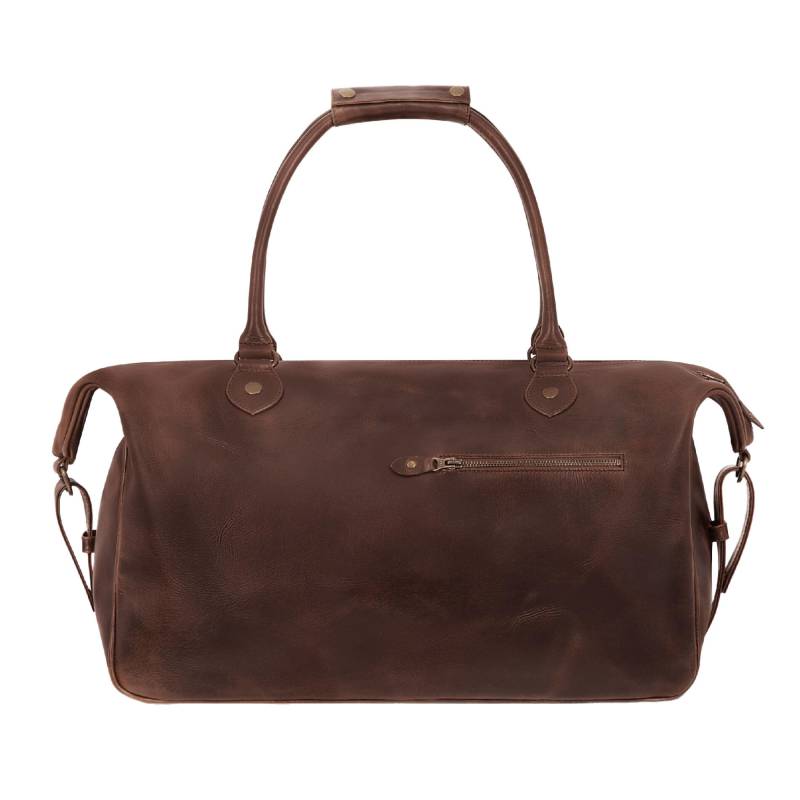 Buckle & Seam - Buckle & Seam Leder Weekender Linwood - Braun / Dots Koffer24 von Buckle & Seam