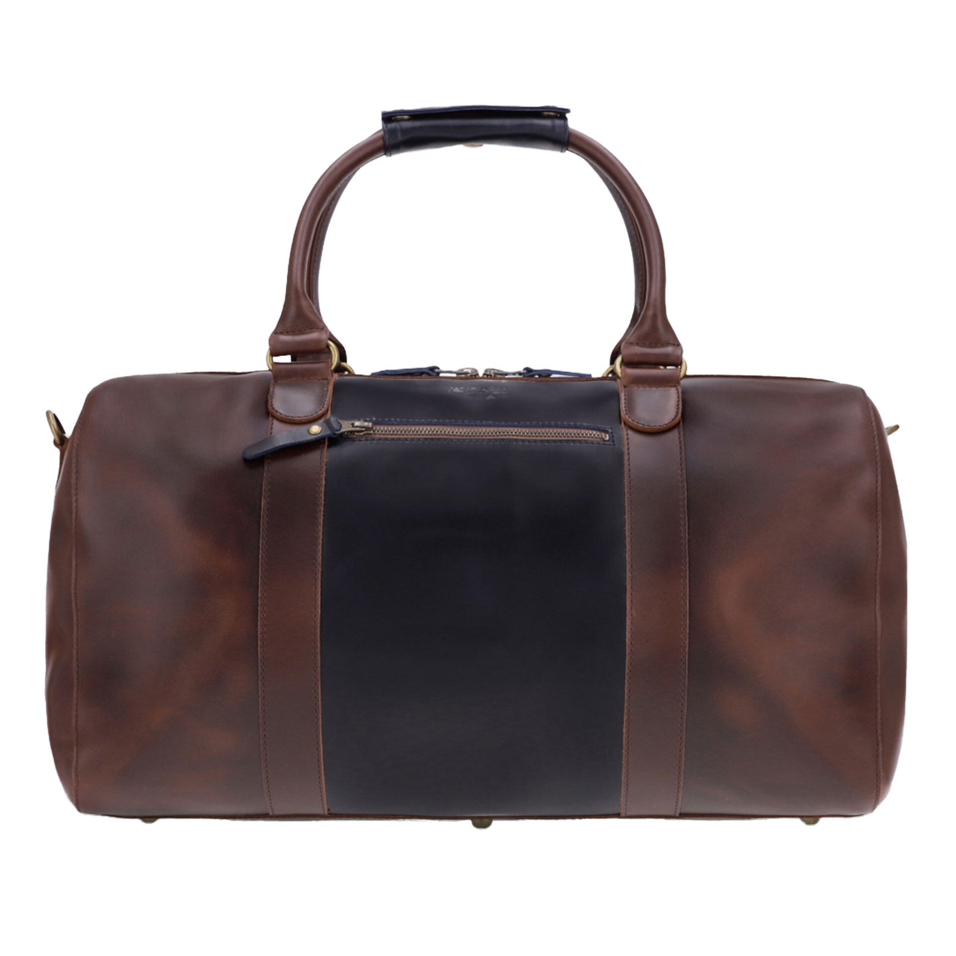 Buckle & Seam - Buckle & Seam Leder Weekender Willow - Mixmatch / Blau Koffer24 von Buckle & Seam