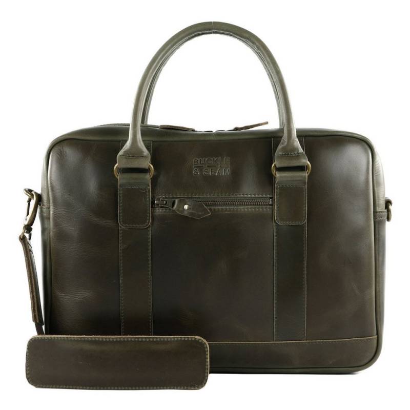 Buckle & Seam Businesstasche Orange Business Bag, aus echtem Rindsleder von Buckle & Seam