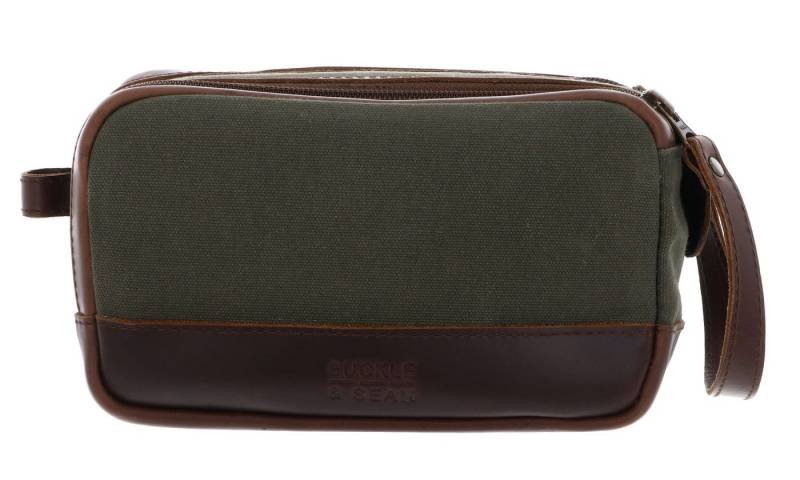 Buckle & Seam Kulturbeutel Washbag STR, aus echtem Rindsleder von Buckle & Seam