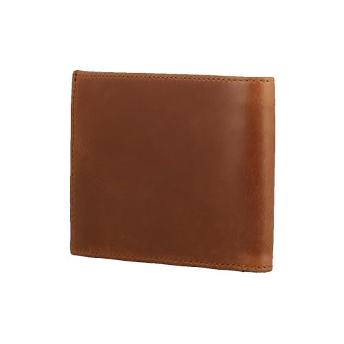 Buckle & Seam Portemonnaie Bill - Geldbörse Herren Portmonee Leder Geldbeutel Wallet Geldbörsen Ausweis- & Kartenhüllen für Herren Geldbörsen Brieftasche Echtleder (Cognac) von Buckle & Seam