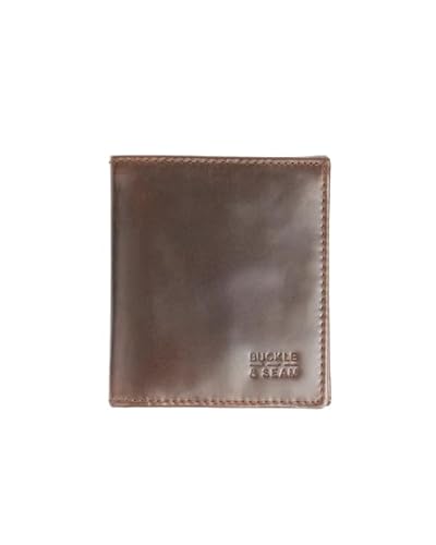 Buckle & Seam Portemonnaie Edgar - Geldbörse Leder Braun Herren Portmonee Geldbeutel Wallet Geldbörsen Ausweis- & Kartenhüllen für Herren Geldbörsen Brieftasche Echtleder von Buckle & Seam