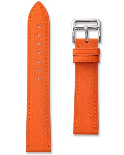 Buckle & Stitch Epsom Leder-Uhrenarmband, 18 mm, 20 mm, 22 mm, Schwarz, Braun, Blau, Orange, Federstege und Werkzeug im Lieferumfang enthalten, Premium-Ersatzband für Uhren und Smartwatches, 22 mm Buckle & Stitch Epsom Leder-Uhrenarmband, 18 mm, 20 mm, 22 mm, Schwarz, Braun, Blau, Orange, Federstege und Werkzeug im Lieferumfang enthalten, Premium-Ersatzband für Uhren und Smartwatches, 22 mm von Buckle & Stitch