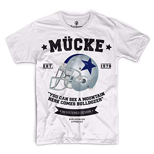 Bud Spencer Herren Mücke/Bulldozer T-Shirt (Weiss) (XL) von Bud Spencer