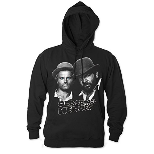 Bud Spencer Herren Old School Heroes Hoodie (schwarz) (S) von Bud Spencer