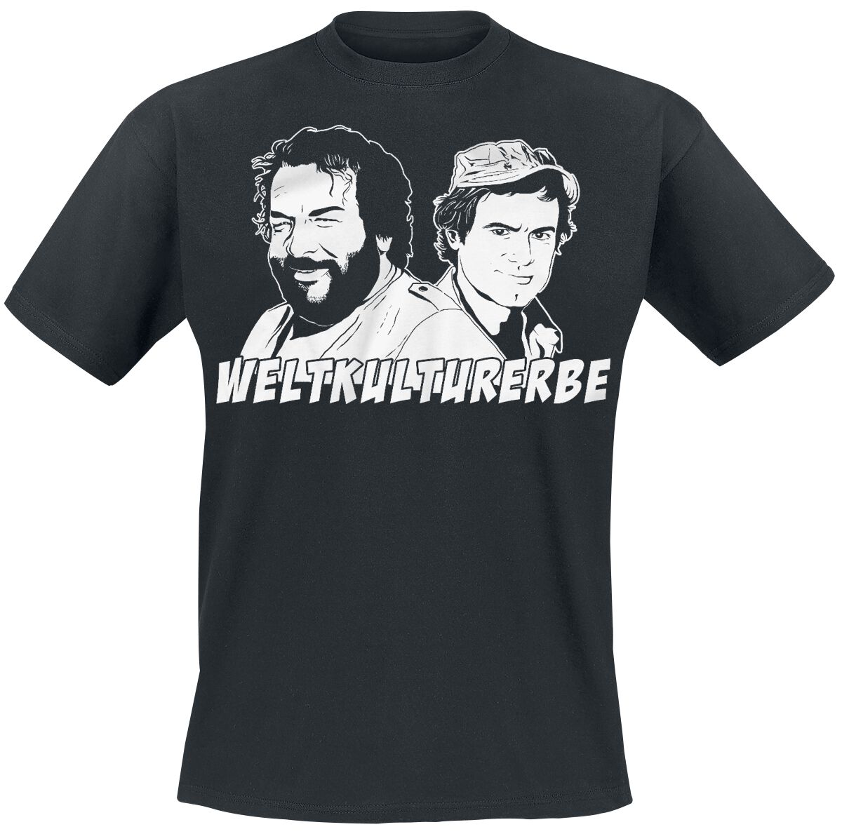 Bud Spencer T-Shirt - Weltkulturerbe - M bis 5XL - für Männer - Größe XL - schwarz  - Lizenzierter Fanartikel von Bud Spencer