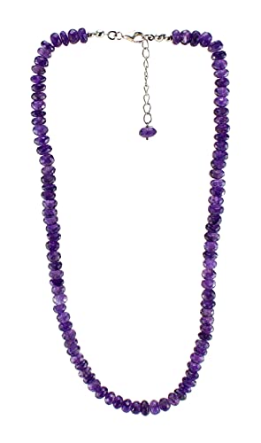 Budawi® Amethyst Kette Halskette Collier facettiert 925 Silber Karabiner von Budawi