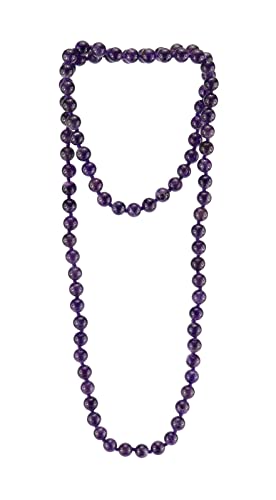 Budawi® Amethyst Kette Halskette Kugel 8 mm Perlenkette Länge 80 cm endlos von Budawi