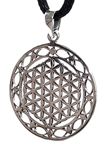 Budawi® Blume des Lebens Ø 30 mm flach Anhänger Kettenanhänger 925er Silber von Budawi