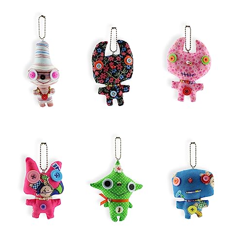 Budawi® Monsterpuppen Doll Überraschungsset Schlüsselanhänger Kindergeburtstag Giveaway Voodoo Puppen im 6er Set von Budawi