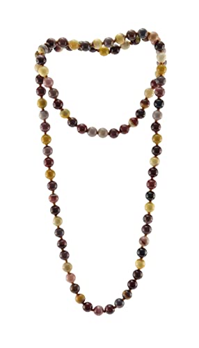 Budawi® Mookait Kette Halskette Kugel 8 mm Perlen Länge 80 cm endlos von Budawi