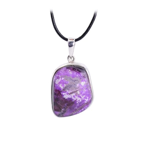 Budawi® Sugilith Edelstein Anhänger Kettenanhänger Hals Schmuck 925 Sterling Silber von Budawi