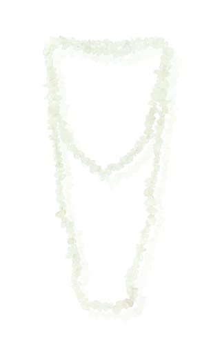 Budawi® Schneequarz Splitterkette 90 cm Naturstein Kette Edelstein Schmuck Weiß Geschenk Meditation im Organzasäckchen von Budawi