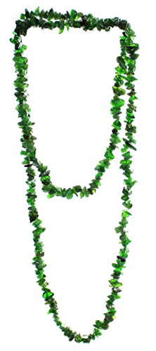budawi-Ketten Chromdiopsid grüne Diopsid Splitter Kette Halskette ca. 90 cm lang ohne Verschluss von Budawi