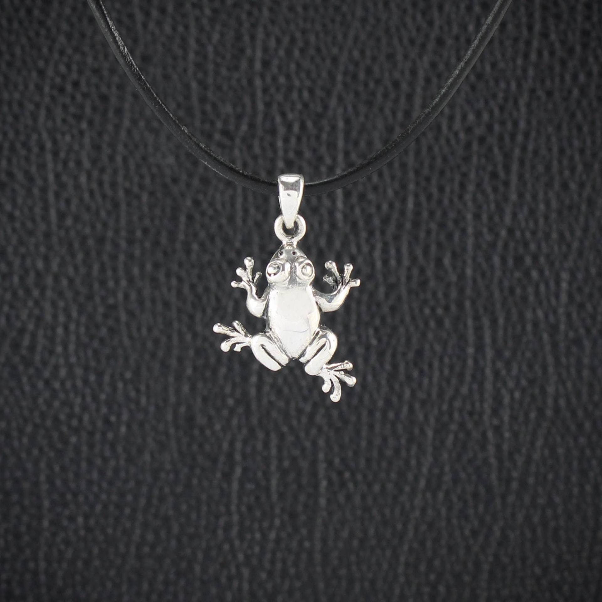 Frosch Anhänger Kettenanhänger Tier Halsschmuck 925Er Sterling Silber Kettenschmuck Schmuckstück Täglicher Begleiter von Budawi