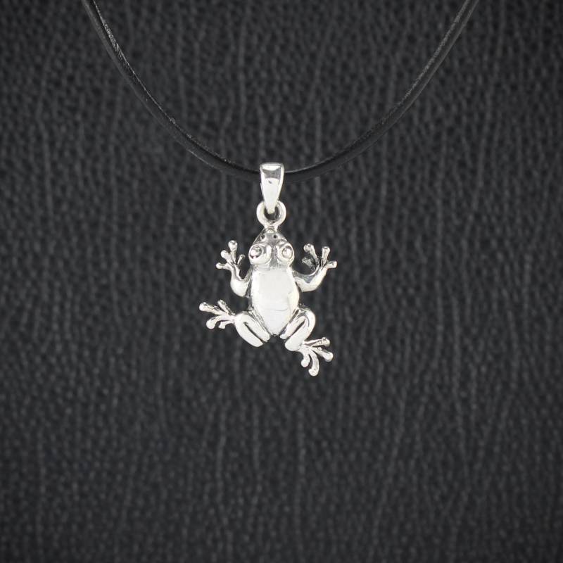 Frosch Anhänger Kettenanhänger Tier Halsschmuck 925Er Sterling Silber Kettenschmuck Schmuckstück Täglicher Begleiter von Budawi