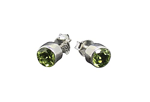 budawi® - Peridot Olivin Ohrstecker facettiert 925er Silberohrringe von Budawi