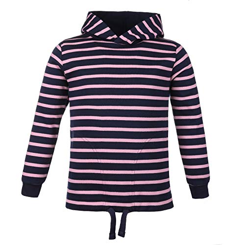 Buddel Bini Versand Bretonischer Kinder Kapuzenpullover Kapuzenshirt Diverse Farben und Größen Geringelt gestreift Streifen Pullover (43 blau/rosa, 176) von Buddel Bini Versand