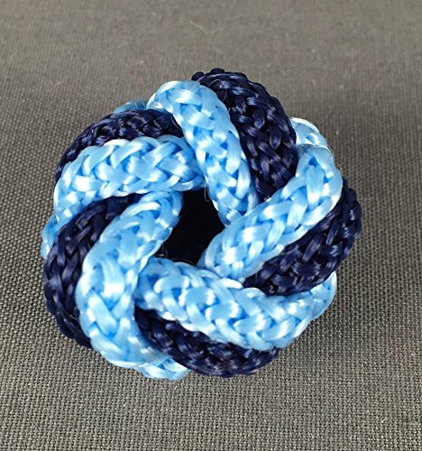 Buddel-Bini Versand Makrameeknoten dunkelblau/hellblau für Halstuch von Buddel-Bini Versand