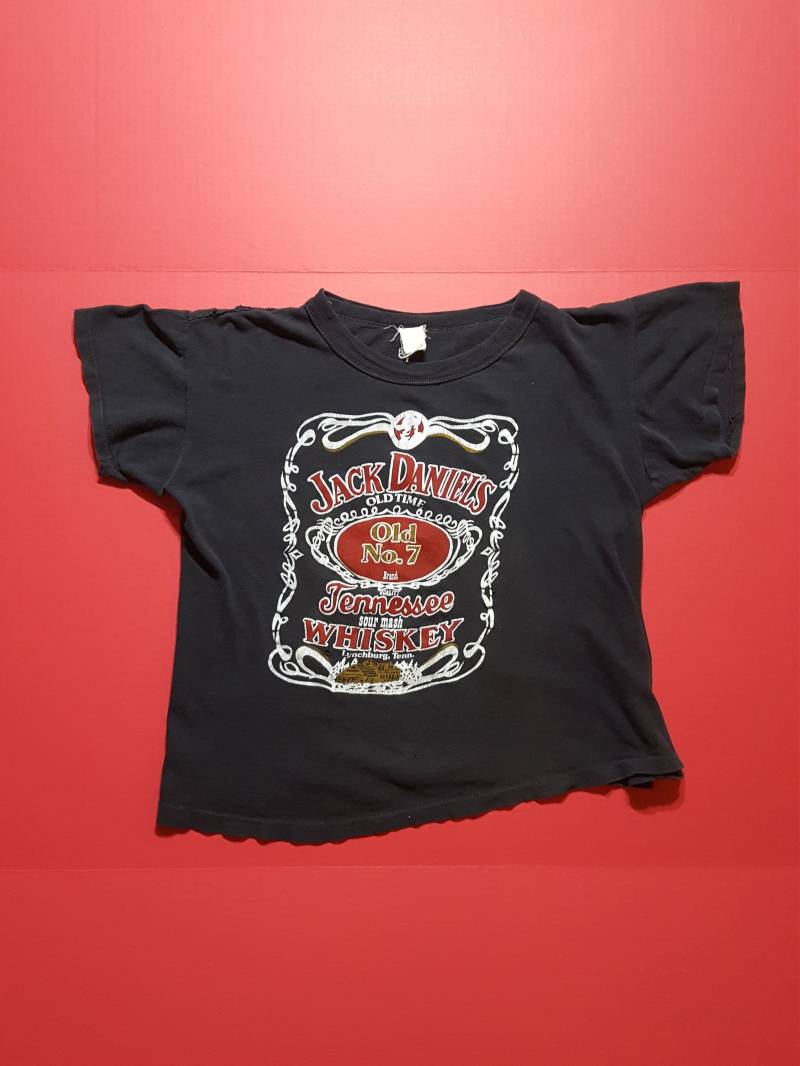 Seltene Vintage 70Er Jack Daniels Whisky Tshirt Größe Klein von BuddhaBellyVintage