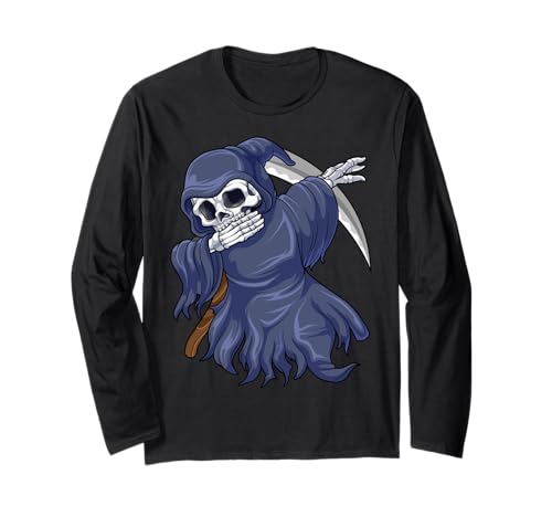 Dabbing Sensenmann Halloween Kostüm Gruselige Jungen Kinder Dab Langarmshirt von Buddy Tees
