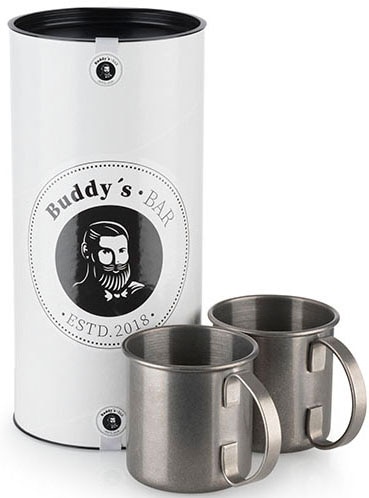 Buddys Becher "Buddy´s Bar" Moscow Mule Becher, 450 ml, hochwertiger Edelstahl, Edelstahl Antik von Buddy's