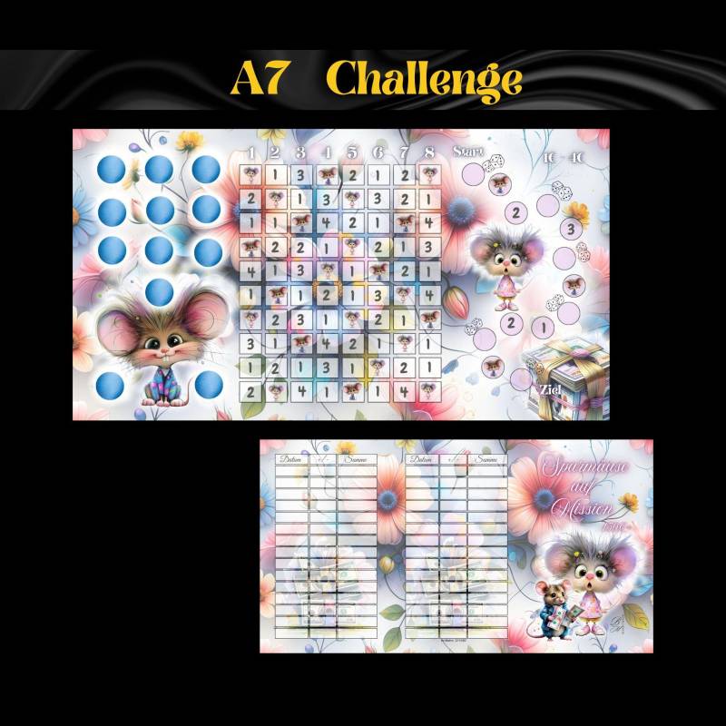 A7 Klappkarte Sparmäuse Auf Mission von BudgetMagic