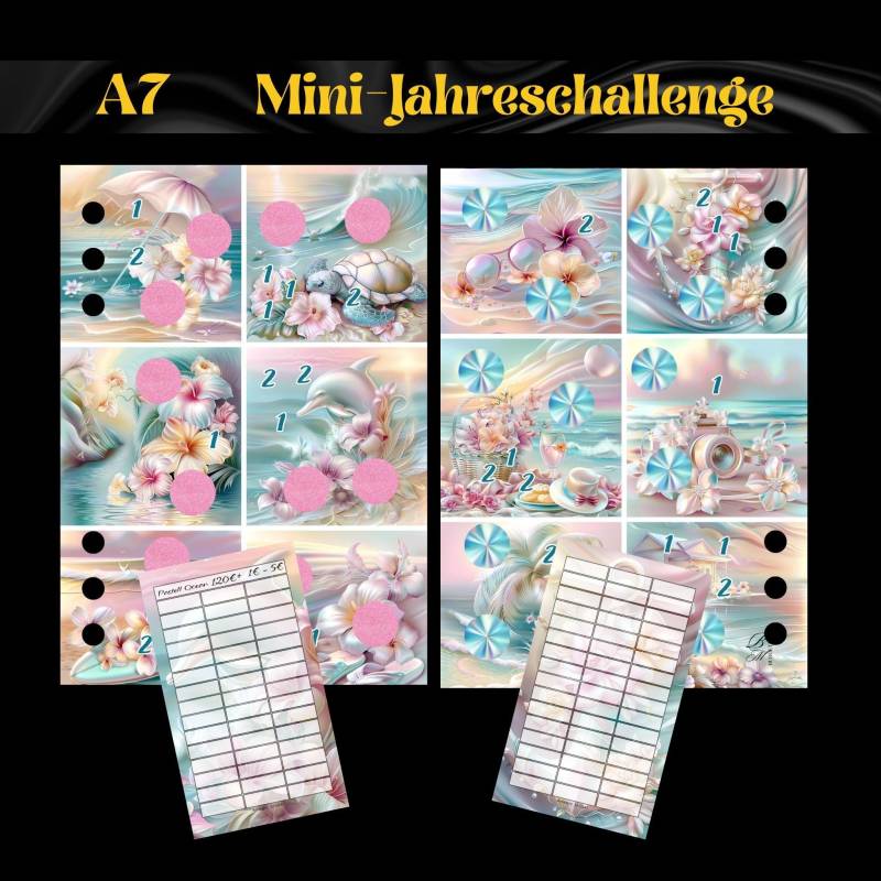 A7 Pastell Ocean Folierte Challenge von BudgetMagic
