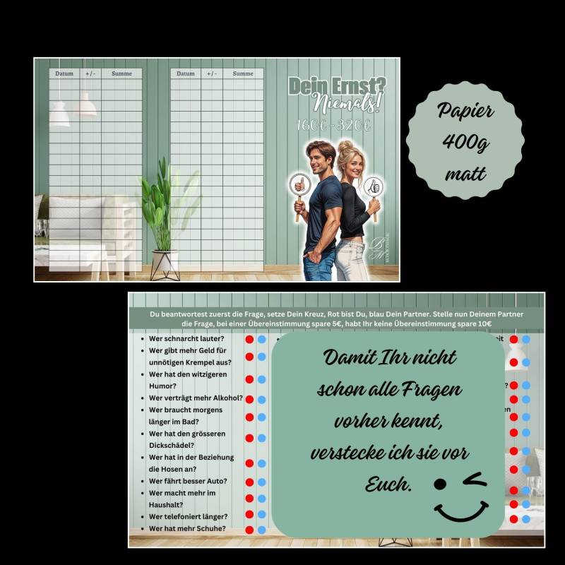 Klappkarte Dein Ernst? Niemals von BudgetMagic