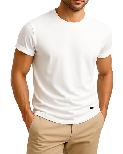 Modernes Herren T-Shirt | lässt die Arme voller wirken Dank Raglanärmel | 100% Baumwolle | Atmungsaktiv | Männer Mode von Bué.Rn