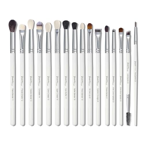 Everyday Essentials Make-up-Pinsel-Set für Lidschatten, Augenbrauen, Liner, Wimpern, natürliches Haar, Mischpinsel, hochwertiges Ziegen- und Ponyhaar, 16-teilig Everyday Essentials Make-up-Pinsel-Set für Lidschatten, Augenbrauen, Liner, Wimpern, natürliches Haar, Mischpinsel, hochwertiges Ziegen- und Ponyhaar, 16-teilig von Bueart Design