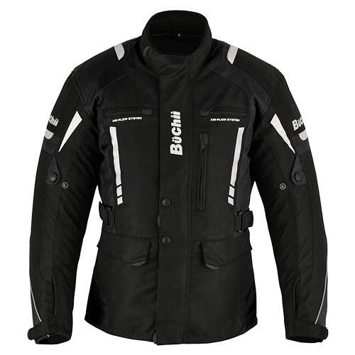 Büchii Motorradjacke Robuste Motorradjacke aus Cordura 600D Hochsichtbare wasserdichte Jacke Vollkörperschutz Winter Sommer Bikerjacke Motorradjacken für Männer von Büchii