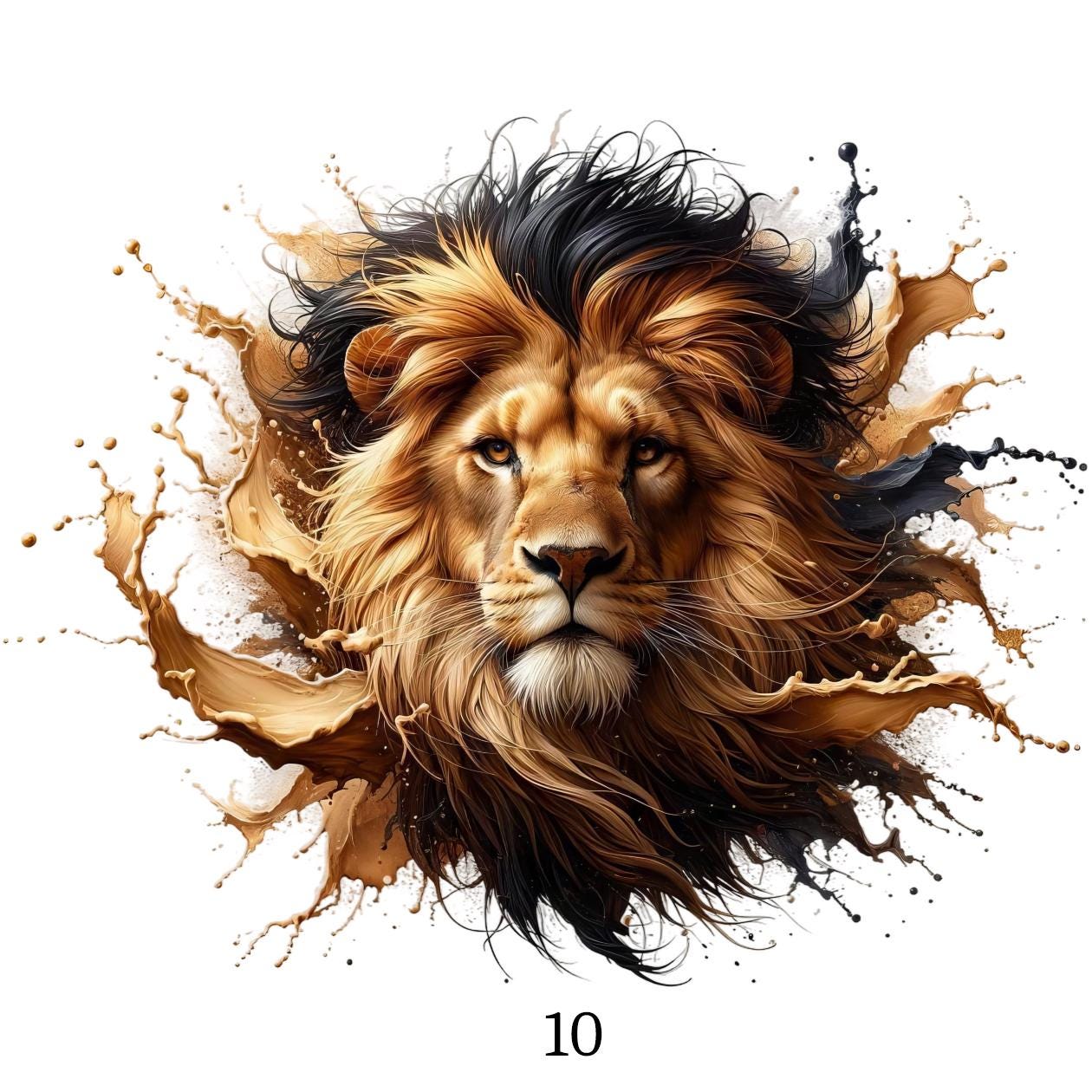 Bügelbild, 3D Löwe, Bügelmotiv von BuegeldichTrendy