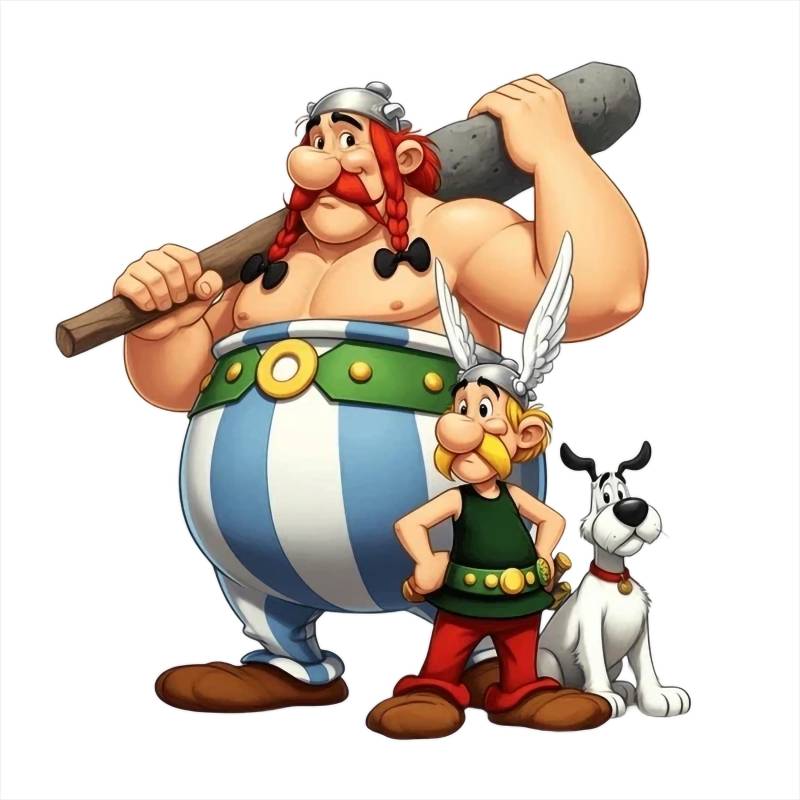 Bügelbild, Asterix Und Obelix, Bügelmotiv von BuegeldichTrendy
