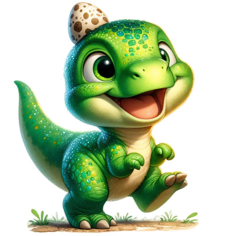 Bügelbild, Baby Dino, Bügelmotiv von BuegeldichTrendy