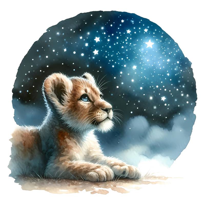 Bügelbild, Baby Löwe, Bügelmotiv von BuegeldichTrendy