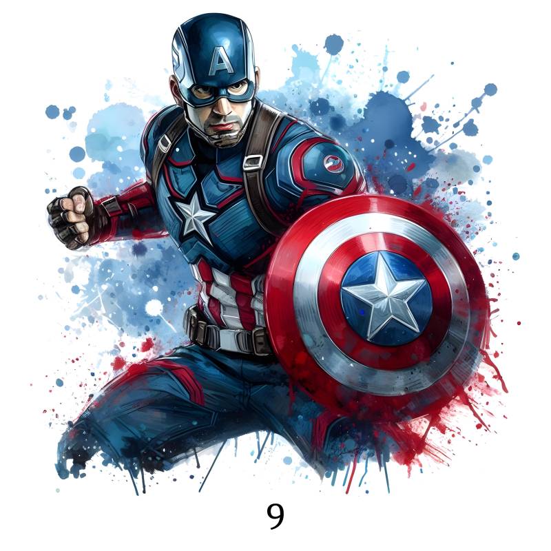 Bügelbild, Captain America, Avengers, Bügelmotiv von BuegeldichTrendy