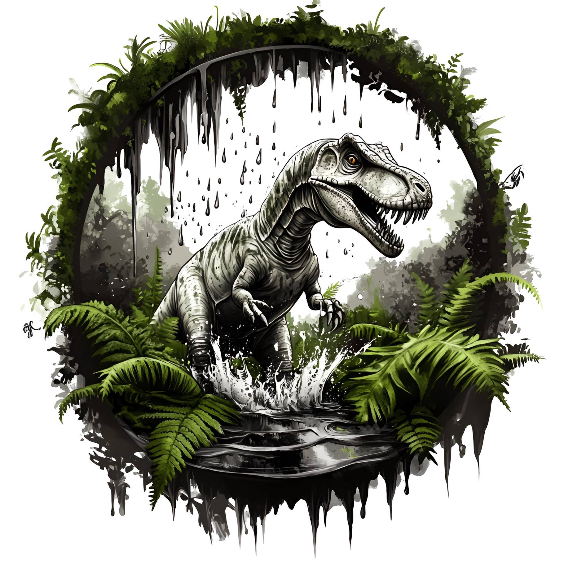 Bügelbild, Dinosaurier, Bügelmotiv von BuegeldichTrendy