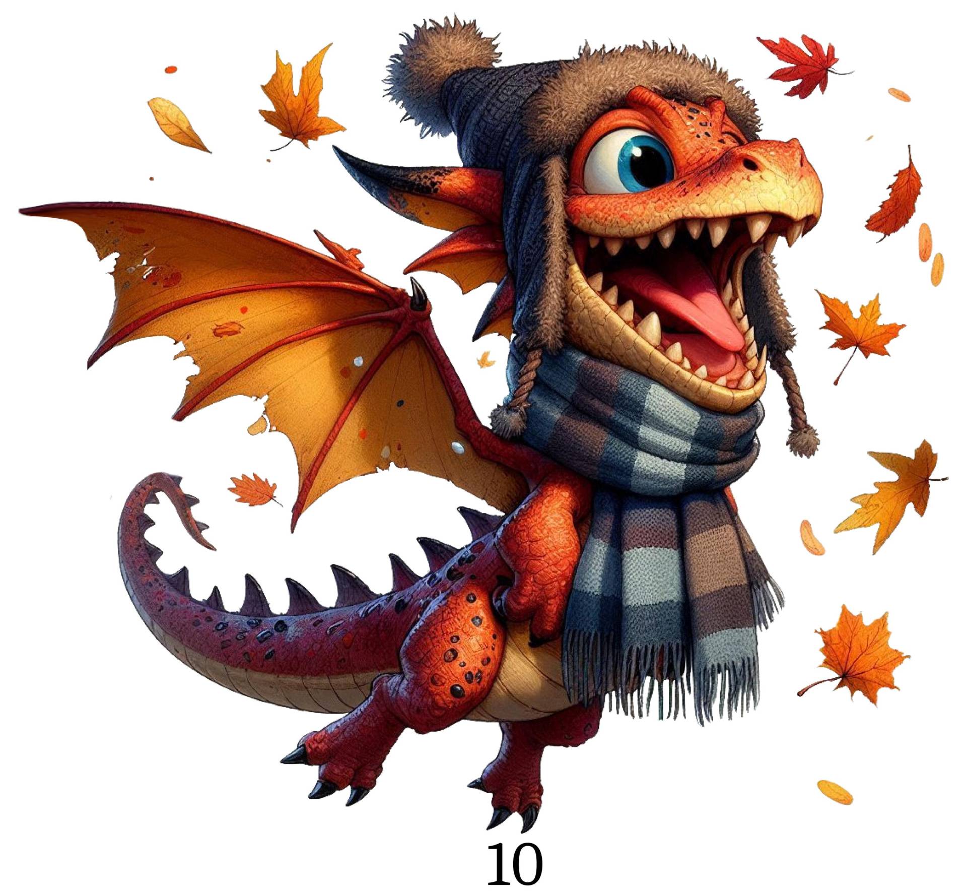 Bügelbild, Drache, Herbst, Halloween, Bügelmotiv von BuegeldichTrendy