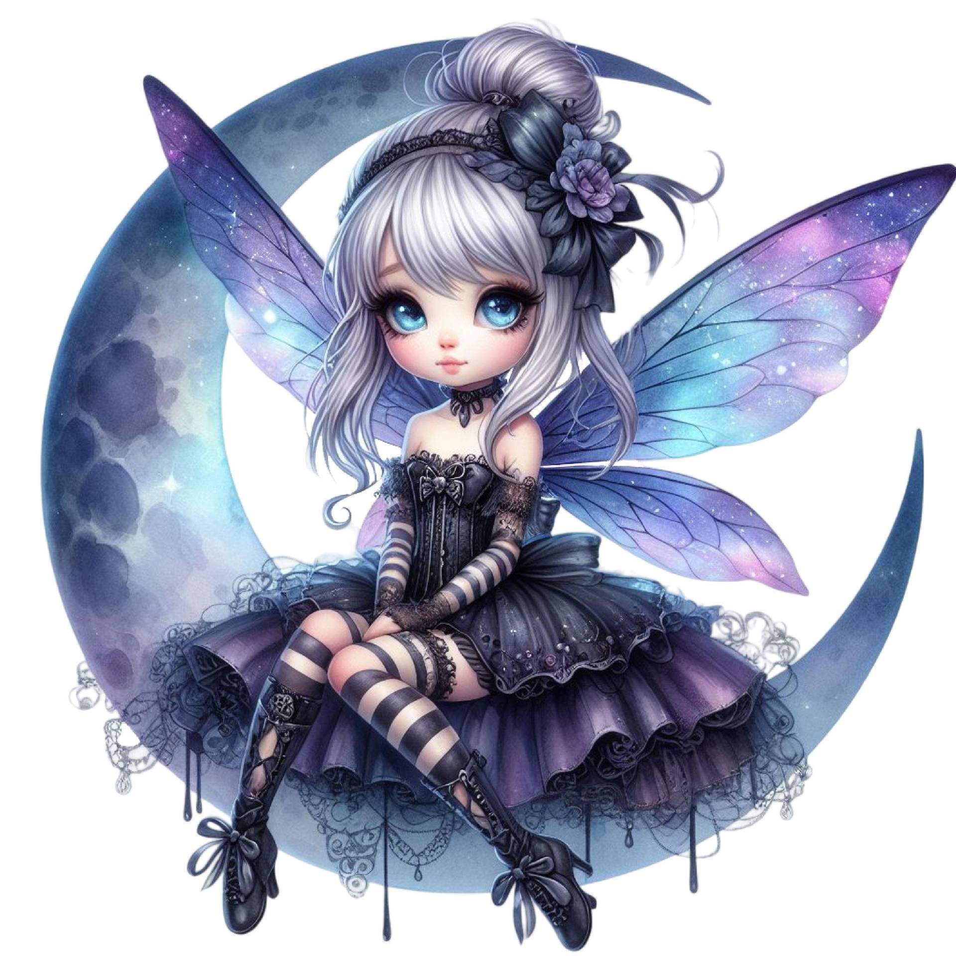 Bügelbild, Dunkle Elfe, Gothik, Bügelmotiv von BuegeldichTrendy