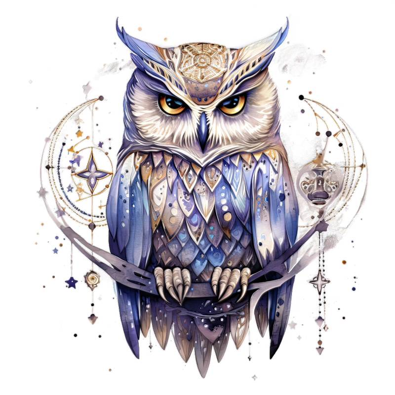 Bügelbild, Eule, Bügelmotiv von BuegeldichTrendy